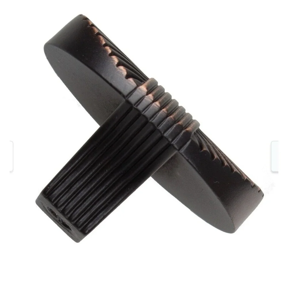 Set Of 2 Vintage Antique Oil Rubbed Bronze Metal Drawer Pull Handle Knob Cabinet